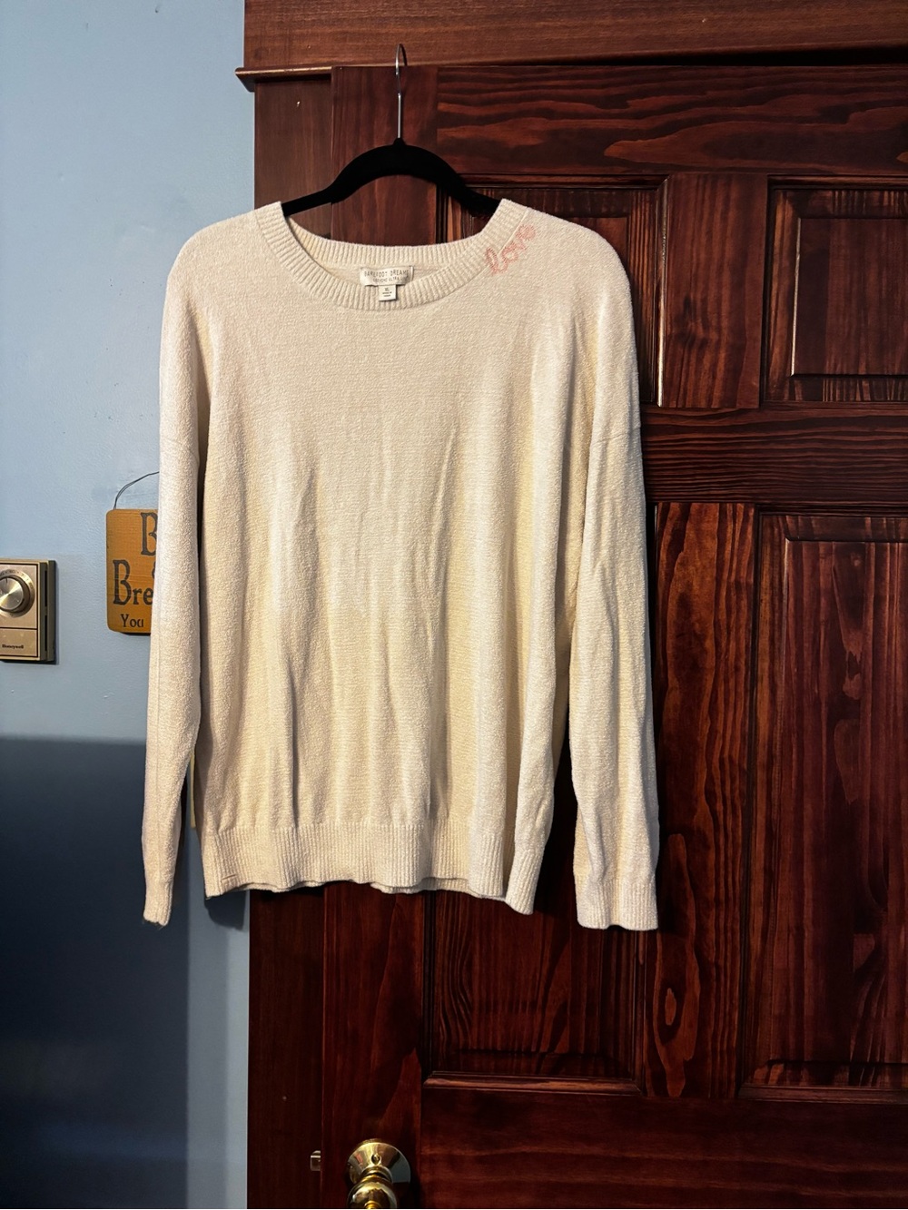 Barefoot Dreams Cream Crewneck Sweater